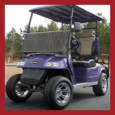 purple-golf-cart